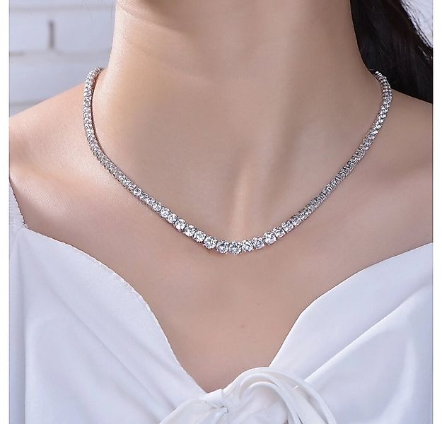 ROUGEMONT Collier Luxuriöse Damen Collier Halskette Zirkonia 45cm, Funkelnd günstig online kaufen