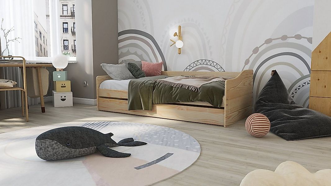 Inter Link Funktionsbett Leonie Modell'23 natur, 2x 90x200, Massivholz, mit günstig online kaufen