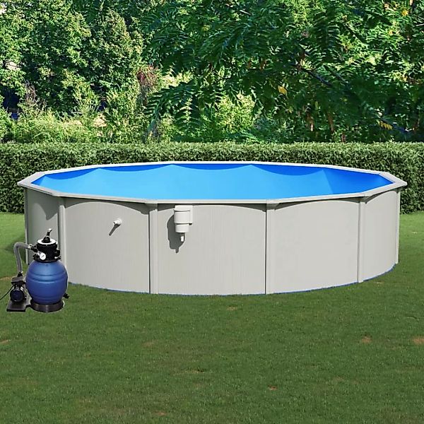 Vidaxl Pool Mit Sandfilterpumpe 550x120 Cm günstig online kaufen