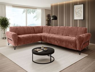 Beautysofa Ecksofa mit Metallbeine in schwarzer günstig online kaufen