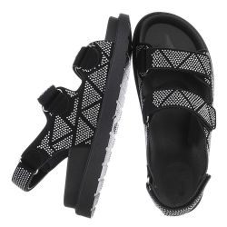 Ital-Design Stylische Damen Sandalen mit Klettverschluss günstig online kaufen