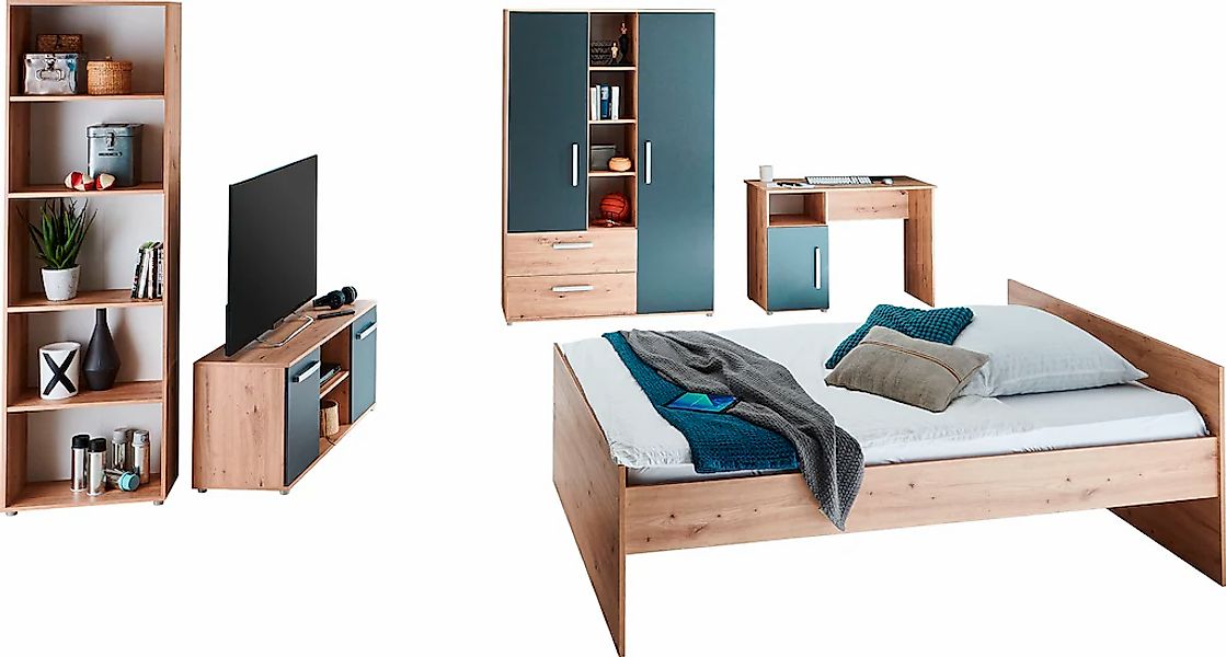 arthur berndt Jugendzimmer-Set "Alessio" Set, Bett, Kleiderschrank, Schreib günstig online kaufen