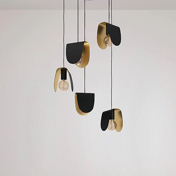 EGLO Stars Of Light Hängelampe Serenara, 5-fl., schwarz/gold günstig online kaufen