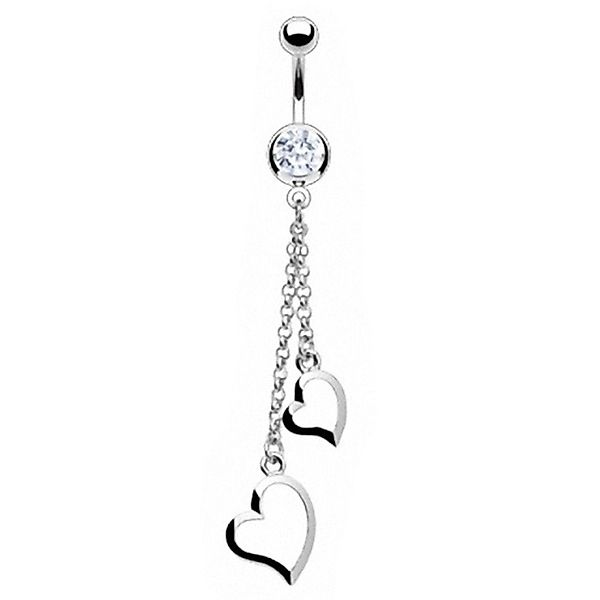 Taffstyle Bauchnabelpiercing Piercing Chirurgenstahl Kristall Zwei günstig online kaufen