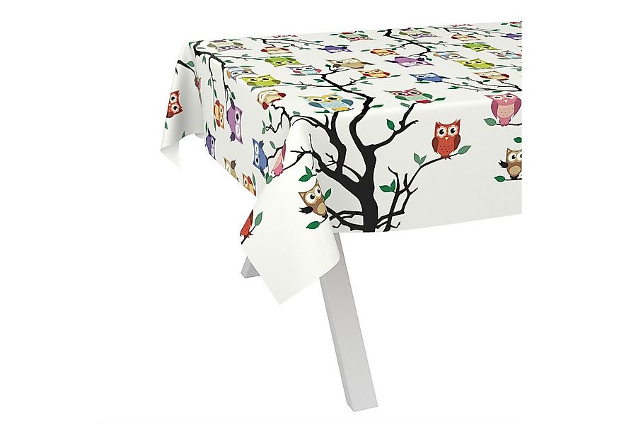 ANRO Tischdecke Wachstuch abwaschbar Eulen Tischwäsche (Einzelstück 1-tlg), günstig online kaufen