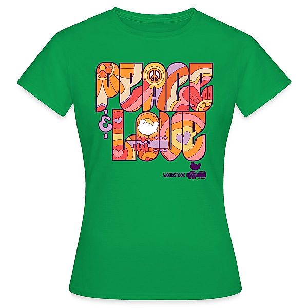 Spreadshirt T-Shirt Woodstock Peace Love Hippie günstig online kaufen