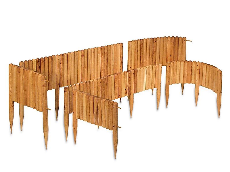 robinia-pro Beetumrandung, Beetzaun flexibel, aus Holz, günstig online kaufen