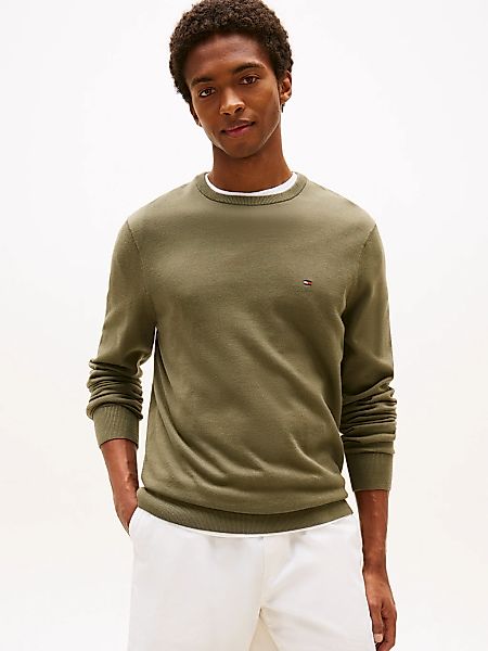 Tommy Hilfiger Rundhalspullover "ESSENTIAL COTTON CREW NECK", 100% Baumwoll günstig online kaufen