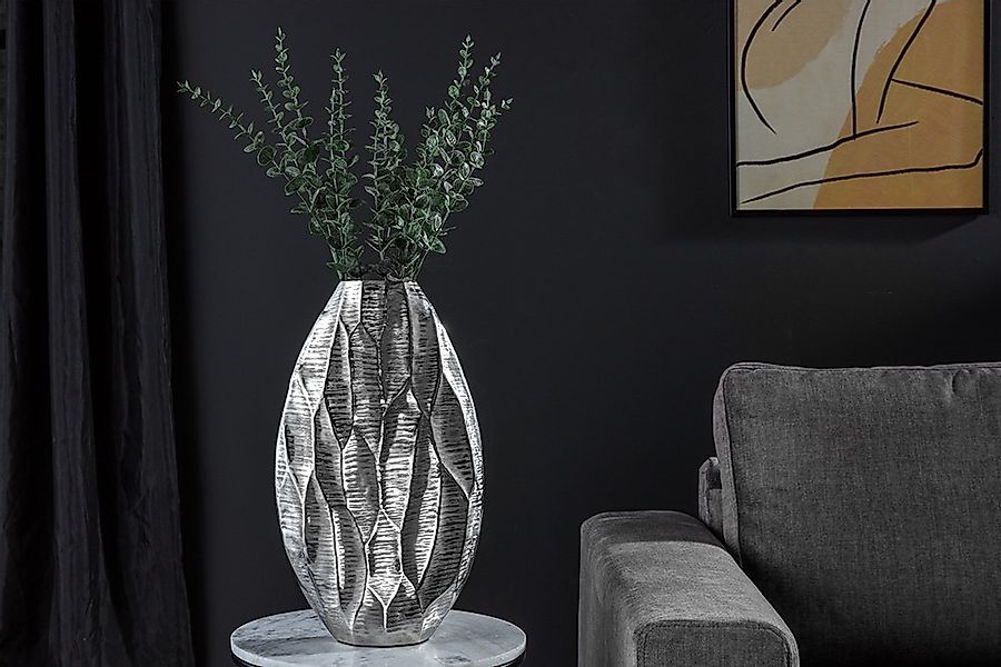 riess-ambiente Tischvase ORGANIC ORIENT 44cm silber (1 St), Wohnzimmer · De günstig online kaufen