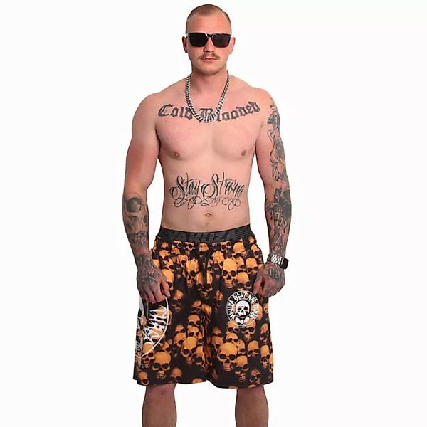 YAKUZA Boardshorts Skull Theme mit Doppelbund günstig online kaufen