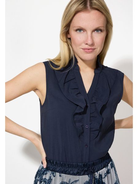 MORE&MORE Blusentop Rüschenbluse günstig online kaufen