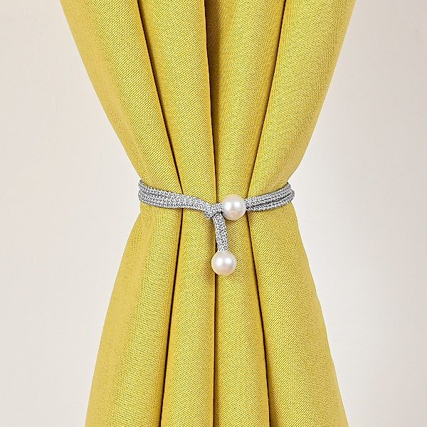 BYSURE Raffhalter, (4-tlg), Gardinenhalter,weißen Kunstperlen Vorhang günstig online kaufen