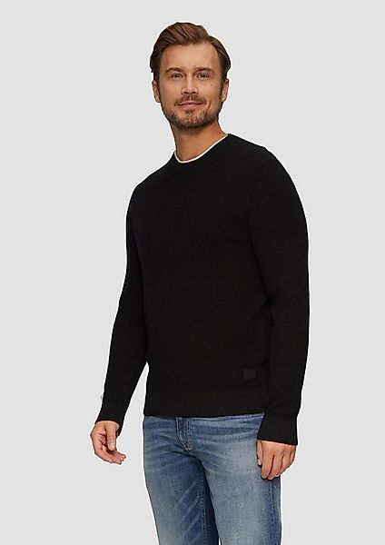 s.Oliver Longpullover Strickpullover Strickpullover mit Musterstruktur günstig online kaufen