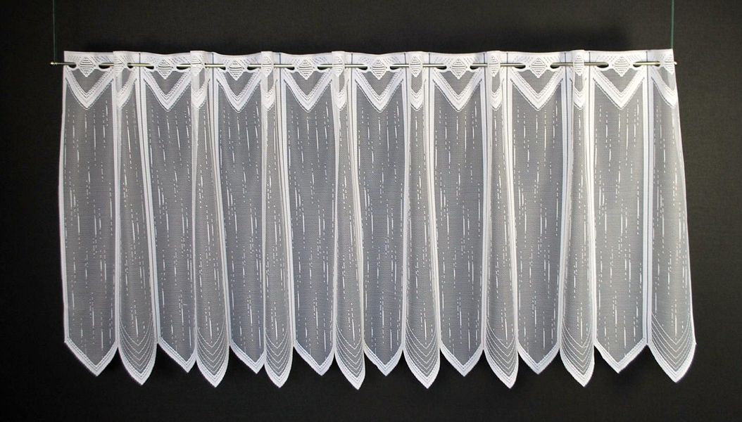 Gardinen Kranzusch Scheibengardine längs gestrichelt, Stangendurchzug, günstig online kaufen