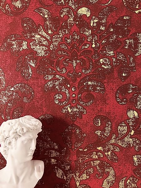 Newroom Vliestapete, Rot Tapete Vintage Ornamente günstig online kaufen