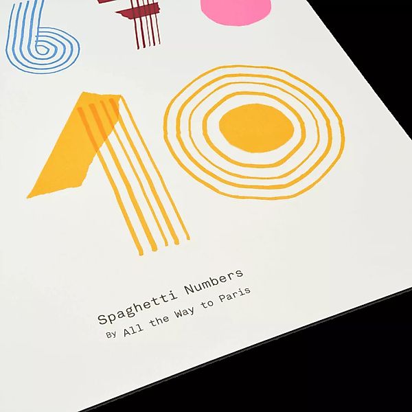 MADO Spaghetti Numbers Kunstdruck von All The Way To Paris (50 x 70 cm) - M günstig online kaufen