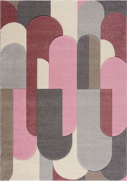 my home Teppich "Pautz" rechteckig 14 mm Höhe handgearbeiteter Konturenschn günstig online kaufen