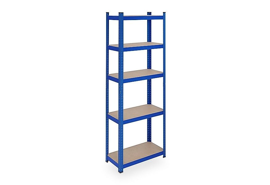 relaxdays Schwerlastregal Blaues Schwerlastregal mit 5 Ebenen günstig online kaufen