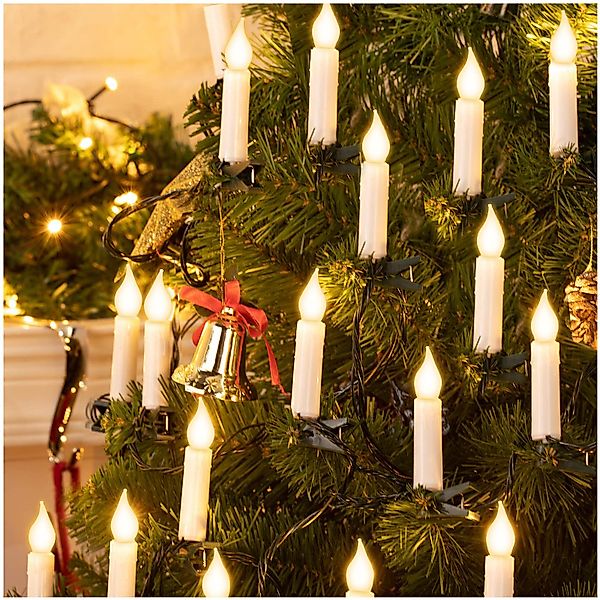 Qualra LED-Christbaumkerzen Christbaumkerzen LED Kerzen Weihnachtsbaum günstig online kaufen
