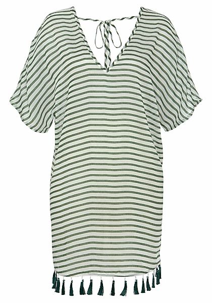 Venice Beach Chiffontunika, mit Streifenprint, Quasten mit Fransen, Cover-U günstig online kaufen