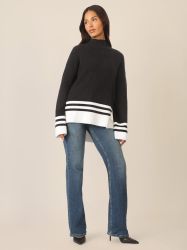 Apart Stehkragenpullover mit Kontraststreifen günstig online kaufen