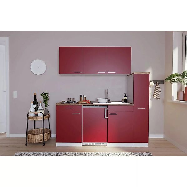 Respekta Küchenzeile KB180WR 180 cm Rot-Weiß günstig online kaufen