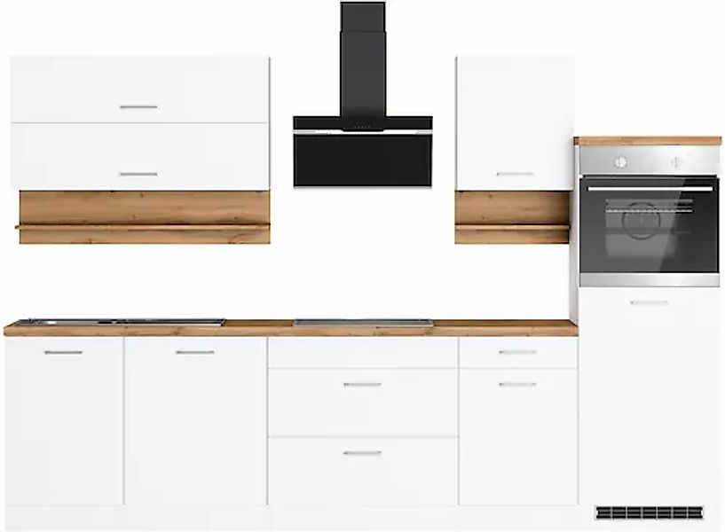 KOCHSTATION Küchenzeile »KS-Milan«, 300 cm breit, robuste Metallauszüge, vi günstig online kaufen