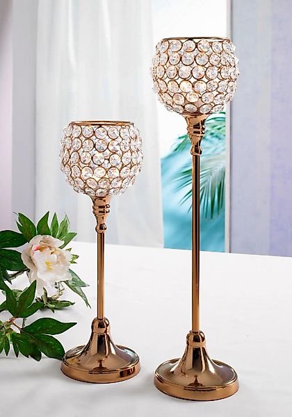 Home affaire Teelichthalter "Kristall" günstig online kaufen