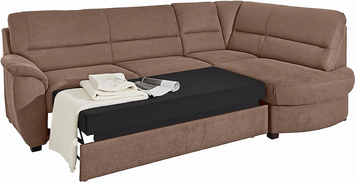 sit&more Ecksofa »Pandora L-Form« wahlweise mit Bettfunktion und Bettkasten günstig online kaufen