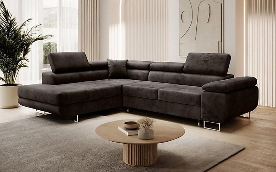 Luxusbetten24 Schlafsofa Designer Sofa Aston Samt, mit Stauraum und Schlaff günstig online kaufen