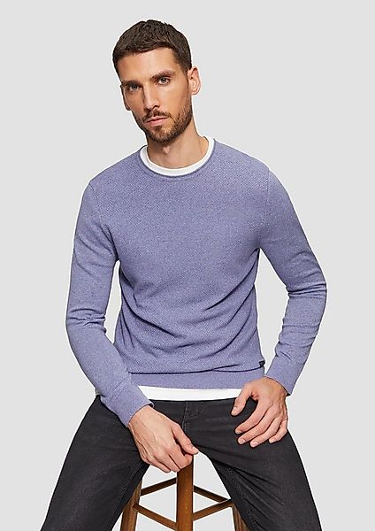 s.Oliver Longpullover Strickpullover Strickpullover mit Strukturmix und Log günstig online kaufen