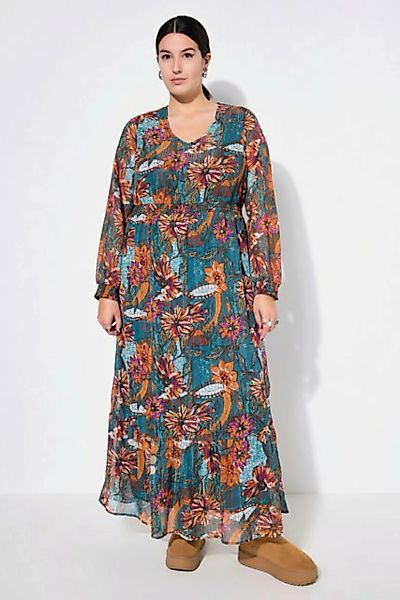 Studio Untold Maxikleid Maxikleid A-Line Flower Print Wrap-Effekt günstig online kaufen