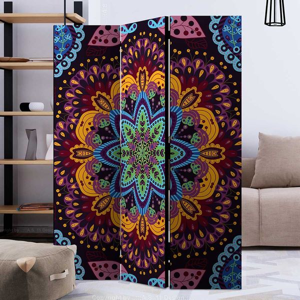 Paravent mit Mandala Motiv orientalischen Stil günstig online kaufen