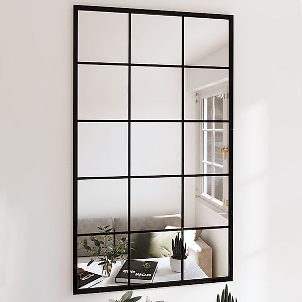 Vellora Fenster Wandspiegel Schwarz 100x60 cm günstig online kaufen