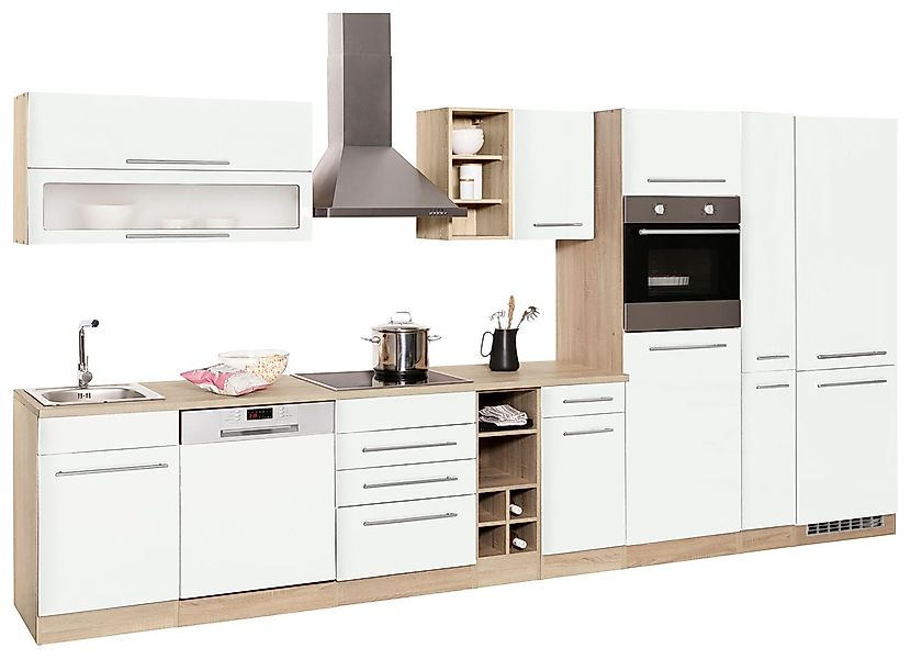 KOCHSTATION Küchenzeile »KS-Eton«, mit E-Geräten, Breite 390 cm günstig online kaufen