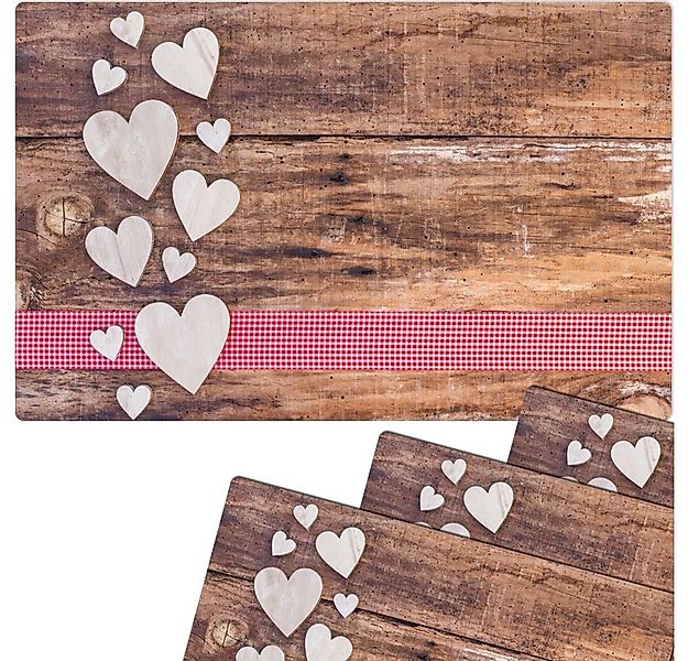 matches21 HOME & HOBBY Platzset Abwaschbare Tischsets 4er Set Landhaus-Stil günstig online kaufen