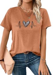 PYL Rundhalsshirt Bequemes Shirt Damen Kurzarm günstig online kaufen