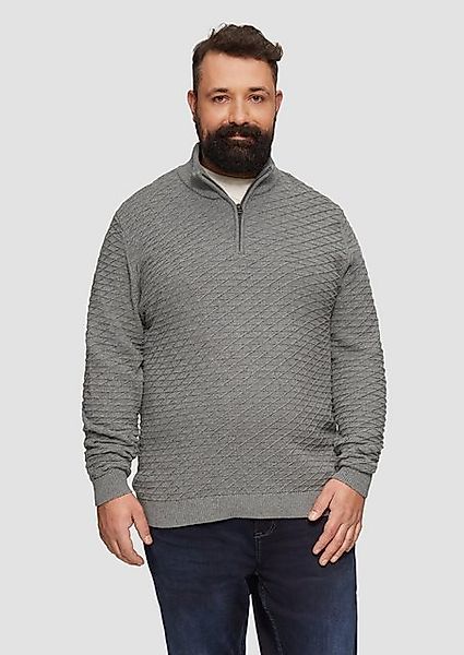 s.Oliver Strickpullover Strukturierter Pullover mit Half-Zip günstig online kaufen