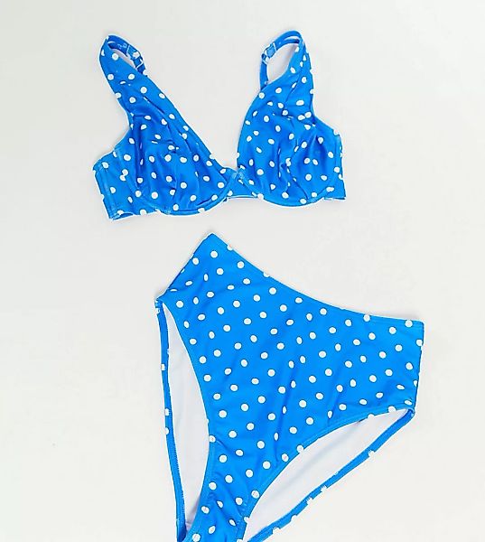 Peek & Beau – Fuller Bust – Mix & Match – Exklusive, gepunktete Bikinihose günstig online kaufen