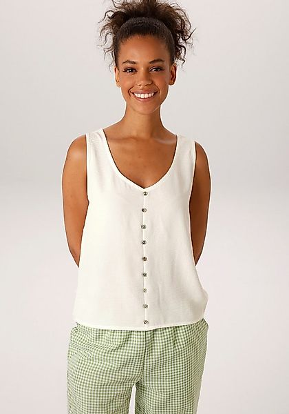 Aniston CASUAL Blusentop in Leinen-Optik - NEUE KOLLEKTION günstig online kaufen