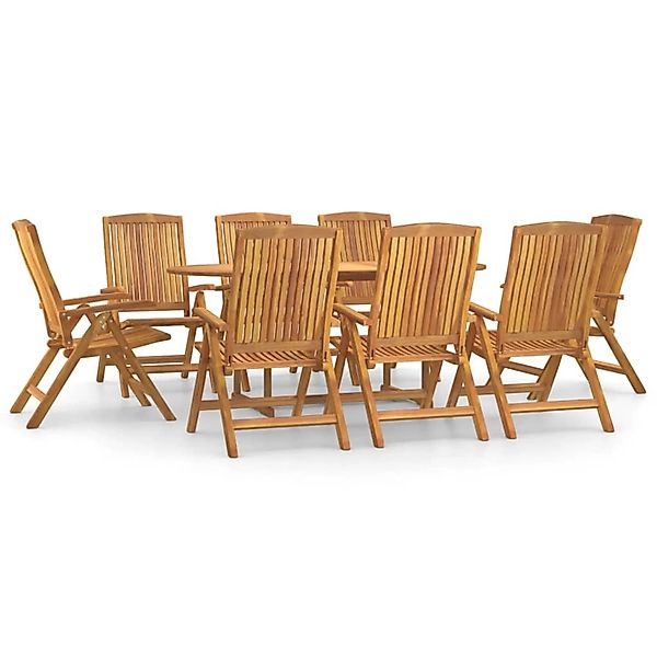 vidaXL 9-tlg Garten-Essgruppe Massivholz Teak Modell 27 günstig online kaufen