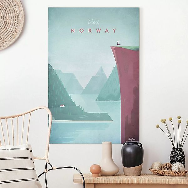 Leinwandbild Reiseposter - Norwegen günstig online kaufen