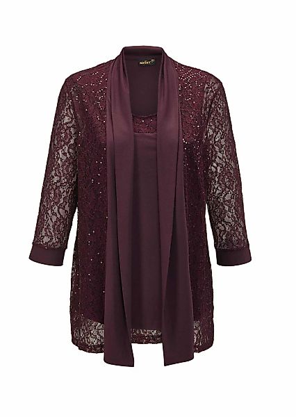 GOLDNER Klassische Bluse "Kurzgröße Set aus Spitzenjäckchen und Top" günstig online kaufen