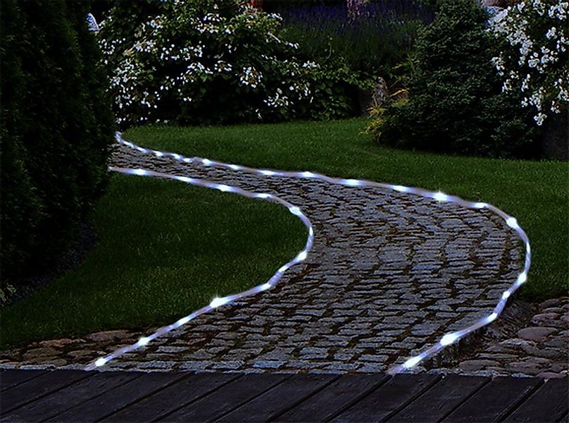 Haushalt International LED-Lichterschlauch Solar LED-Schlauch Außenbeleucht günstig online kaufen