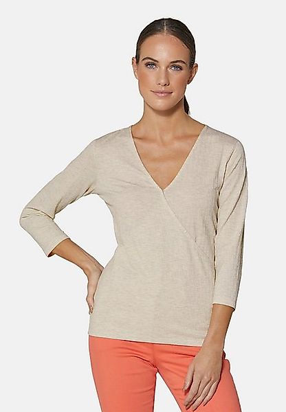MADELEINE 3/4-Arm-Shirt Struktur-Jersey-Shirt in Wickel-Optik günstig online kaufen