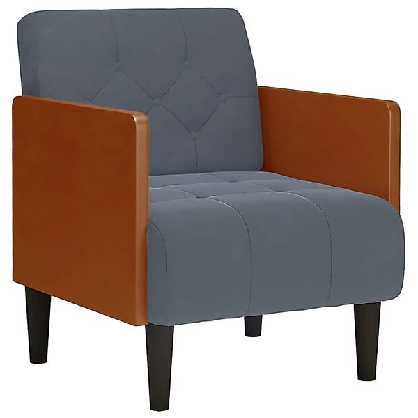 vidaXL Sessel mit Armlehnen Dunkelgrau 55 cm Samt 4100596 günstig online kaufen