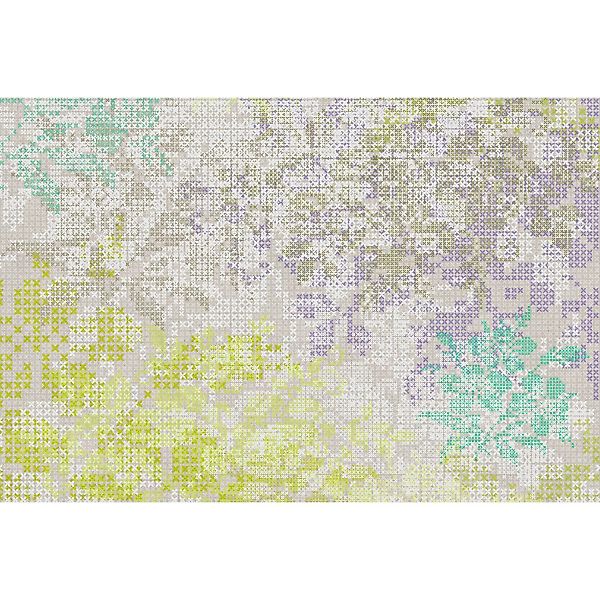 Fototapete Grafik Abstrakt Gelb Grün Bunt  4,00 m x 2,70 m FSC® günstig online kaufen
