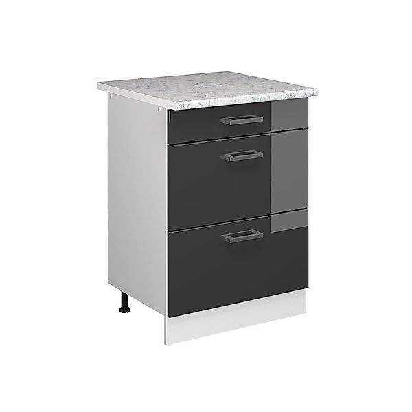 Vicco Schranksystem R-Line, Anthrazit Hochglanz/Weiß, 60 günstig online kaufen