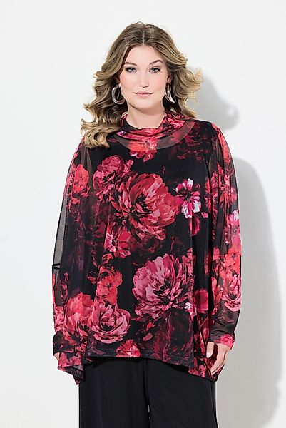 MIAMODA Druckbluse Mesh-Bluse oversized Muster blickdichtes günstig online kaufen