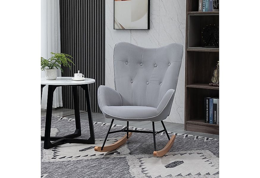 HOMCOM Schaukelstuhl ergonomisch, mit Samtoptik (Schwingsessel, 1 St), bis günstig online kaufen